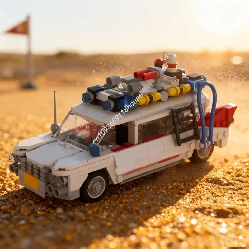 483pcs MOC Summerville Ecto 1 Ghostbustersed Model Building Toys Blocks Assemble Education Christmas Gifts Brick Kids Birthday