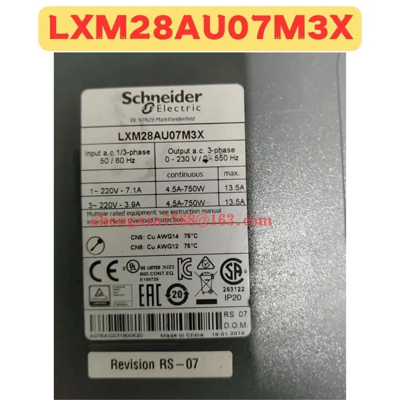 Used Servo Drive LXM28AU07M3X Normal Function Tested OK