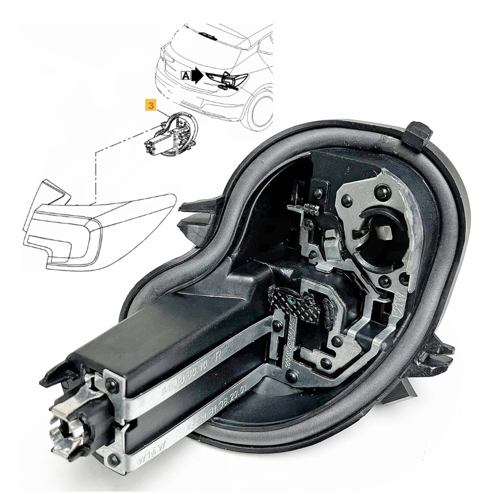 Achterlichtlamphouder & Reparatieplug Linksachter Rechts Voor Vauxhall Astra K 2016 + 39001577 39001578