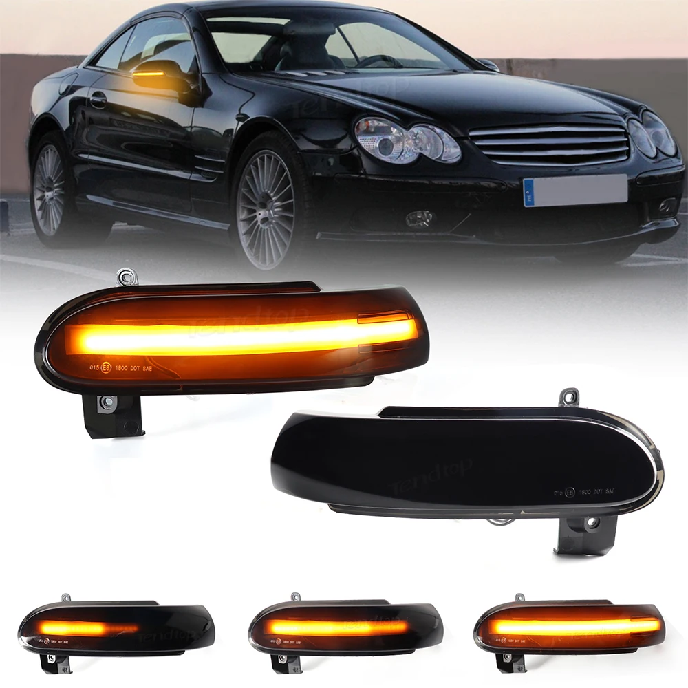 LED Dynamic Turn Signals Mirror Side Marker Lights For Mercedes For Benz SLK-Class R171 W171 SL-Class R230 W230