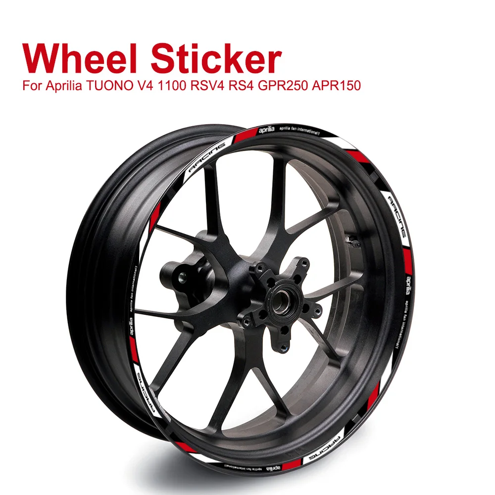 

For TUONO V4 1100 RSV4 RS4 GPR250 APR150 Motorcycle Rim Sticker Wheel Hub Stripe Tire Decal Tape 17" inch