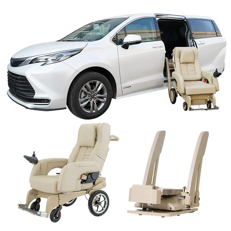Rotating and Lifting Handicap Car Seats Are Specially Modified for Disabled Elderly People with Limited Mobility