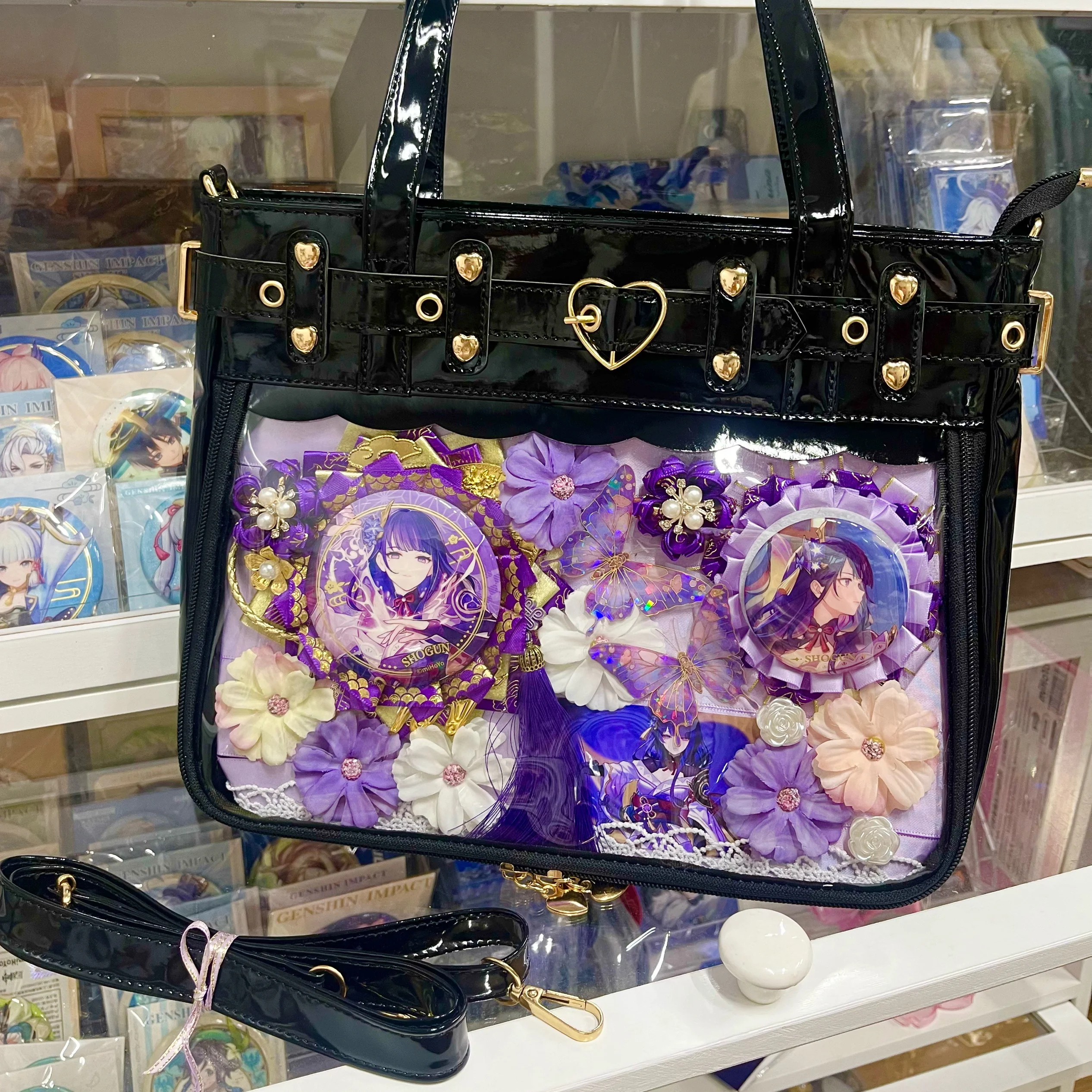 Genshin Impact Raiden Shogun animation derivative itabag finished product crossbody bag birthday gift