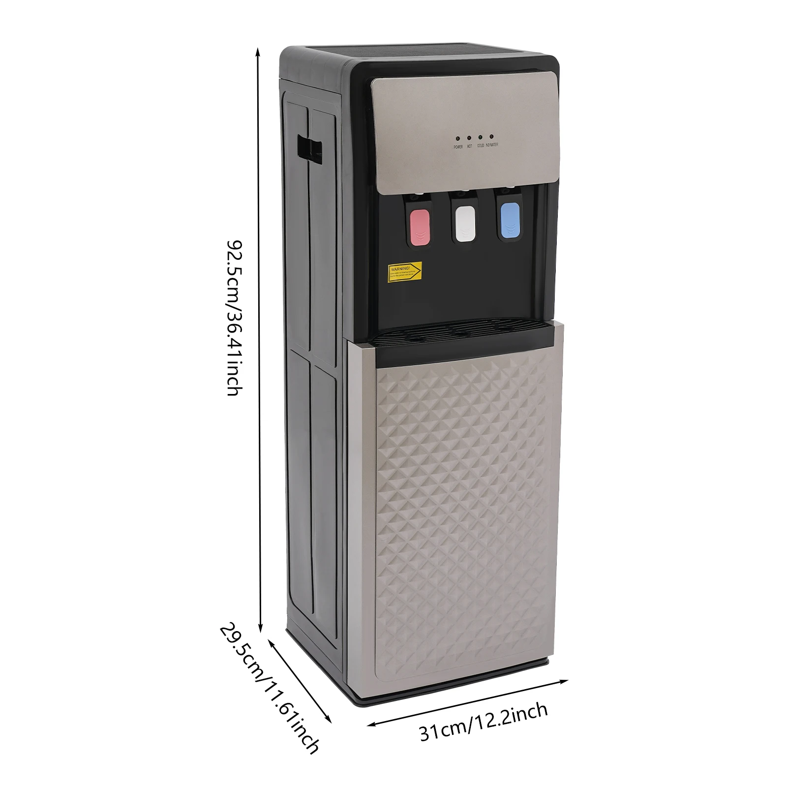 Bottom Loading 5 Gallon Water Dispenser Cooler, 3 Temperature Modes Hot Cold Room Temp Water Machine with Safety Protection for Home Office
