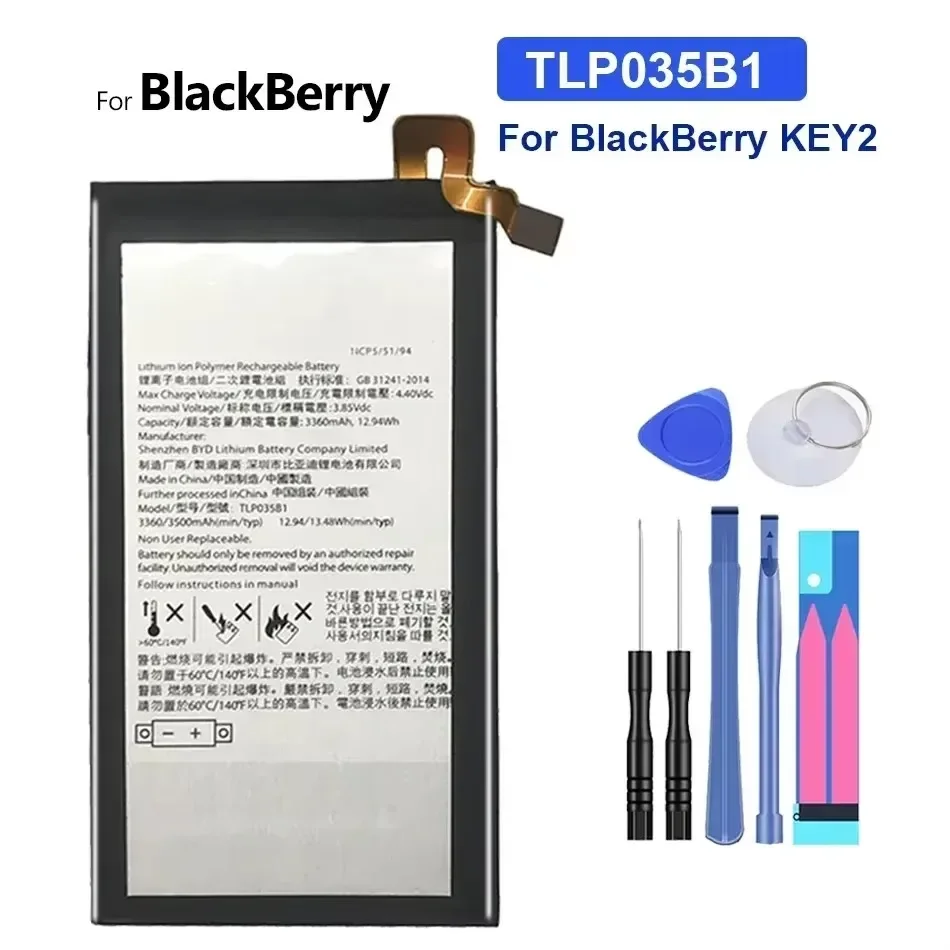 New TLP035B1 3500mAh Battery for BlackBerry Keytwo KEY2 KEY 2 Smartphone Bateria Batteries