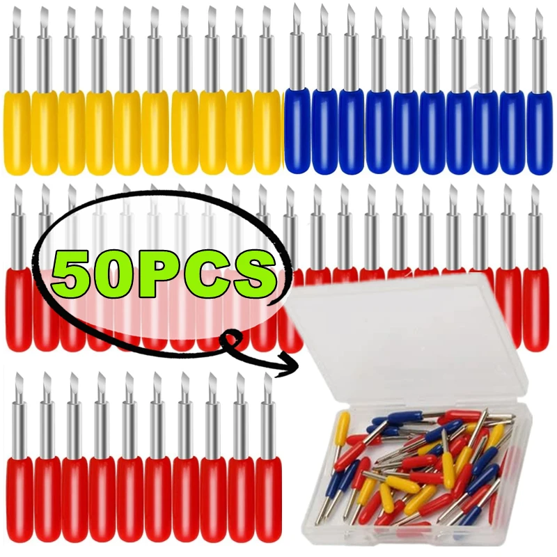 Lâminas de Substituição para Roland Cricut Lâminas de Faca Ferramentas Elétricas Corte Plotter 30 Graus 45 Graus 60 Graus 50 Pcs