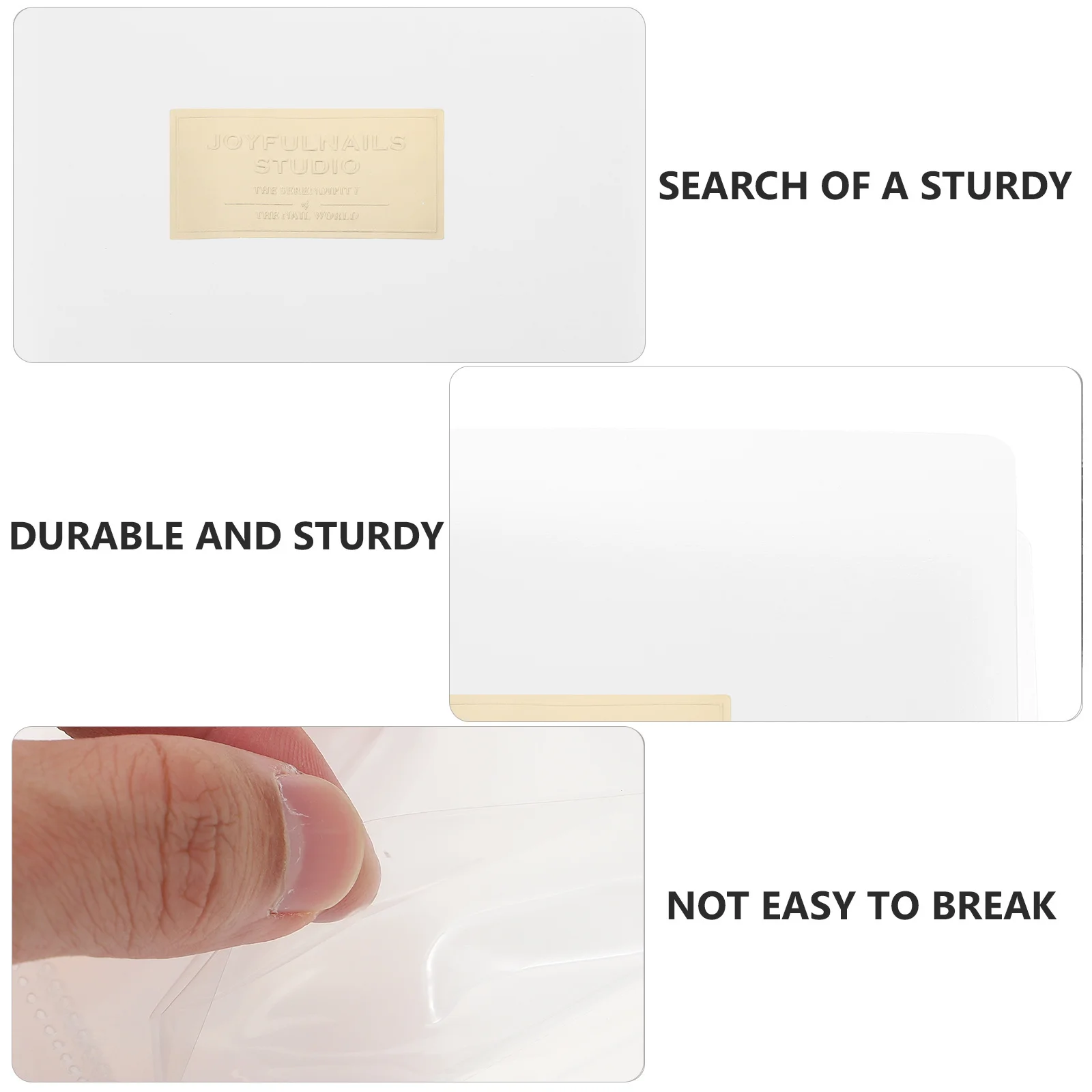 

Nail Art Sticker Storage Book Transparent Dual Grid Organizer Hard Acrylic Cover Manicure Sticker Collecting Album