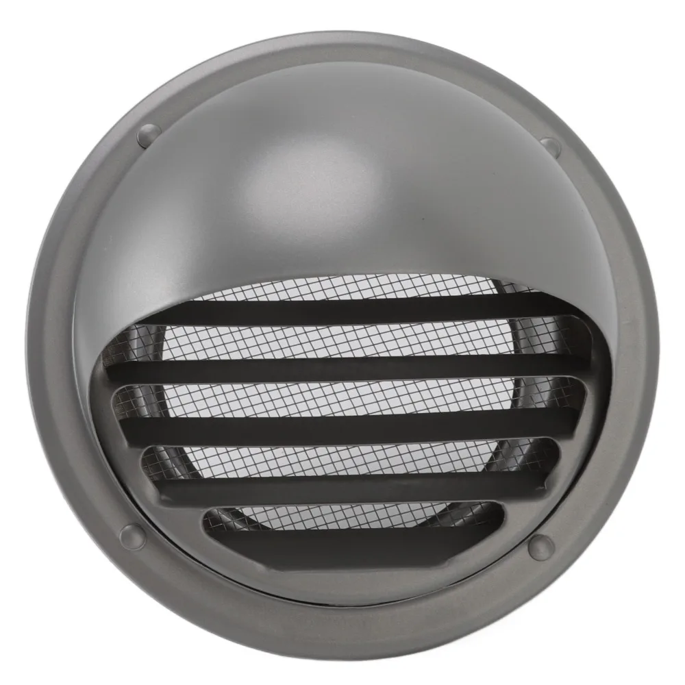 4 Inch Diameter Louvered Vent Cover Thickened 304 Stainless Steel Round Air Vent Grille With Fly Screen Mesh Wall Vent