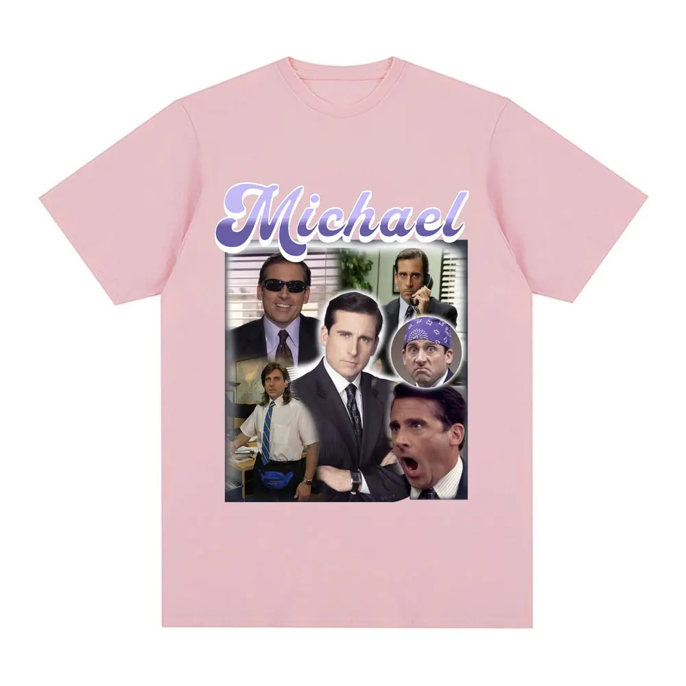 Michael Scott Prison Mike Homage The Office T-shirt Tv Series Dwight Schrute Jim Halpert Cotton Short Sleeve Oversized T-Shirts