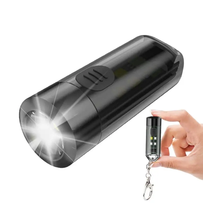 

Key Chain Light Pocket Torch Multiple Lighting Modes Bright Flashlight Work Flashlight With Buckle For Camping Hiking Fishing