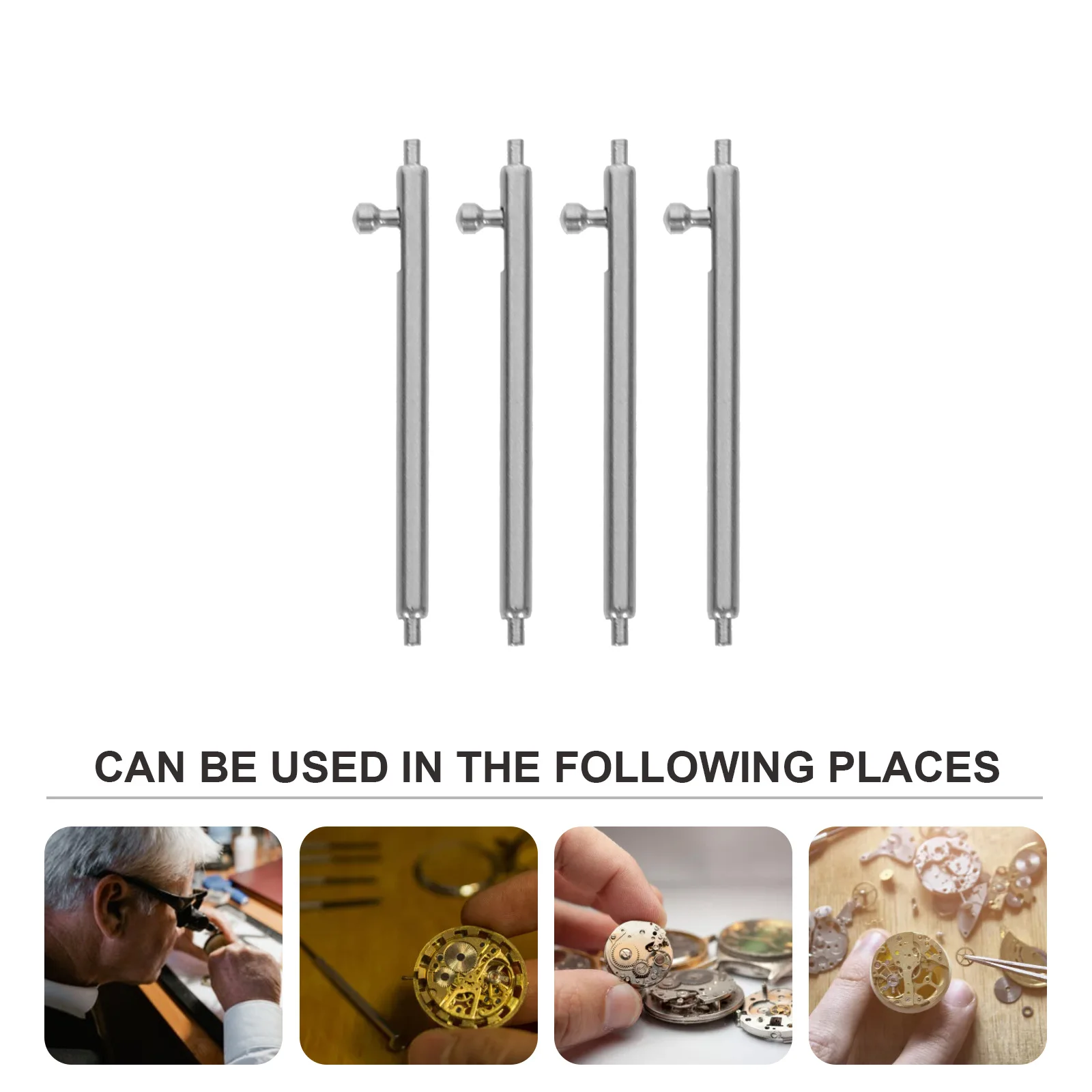 4 قطعة دبابيس حزام الساعات غير القابل للصدأ الإفراج السريع استبدال شريط الربيع أداة إزالة الصواميل لملحقات حزام الساعات المعدنية