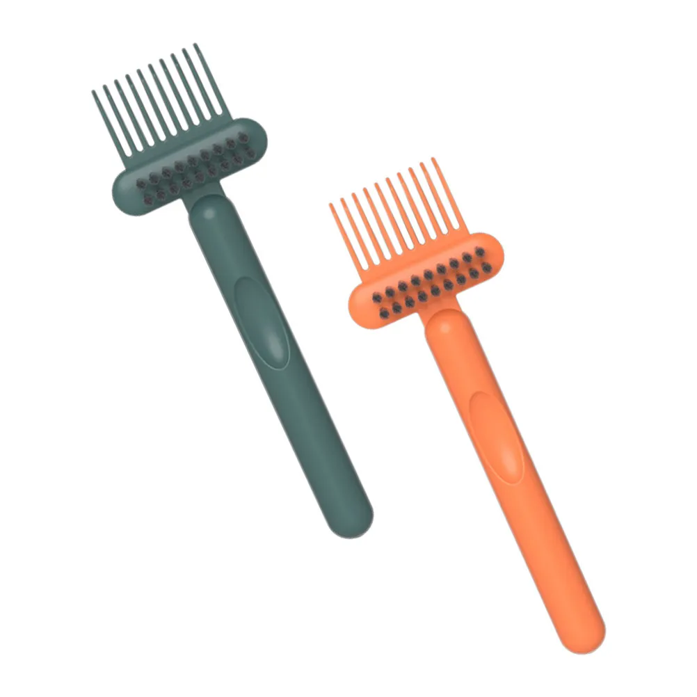 2Pcs Hair Brush Cleaner Comb Airbag PP Cleaning Tool Ergonomic Handle Portable Comb Hair Remover Brush Cleaner Accessory view 2