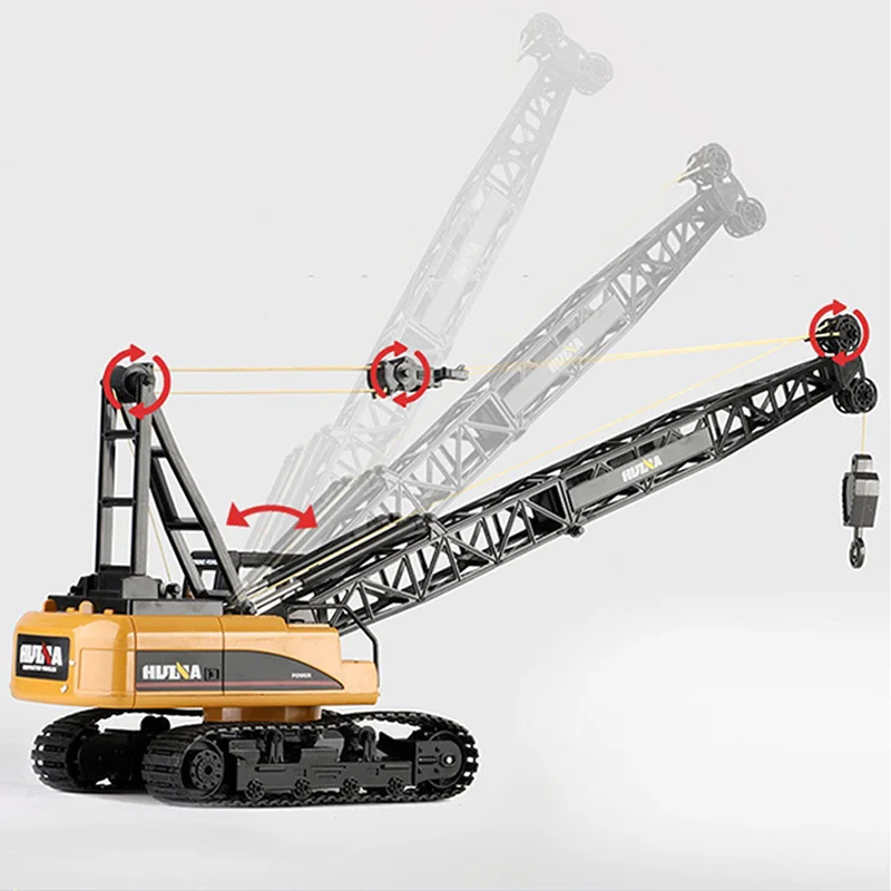 1/14 HUINA 1572 15CH RTR RC Construction Crane Trucks TOUCAN Remote Control Tower Excavator Outdoor Toys For Boys Gifts TH18055