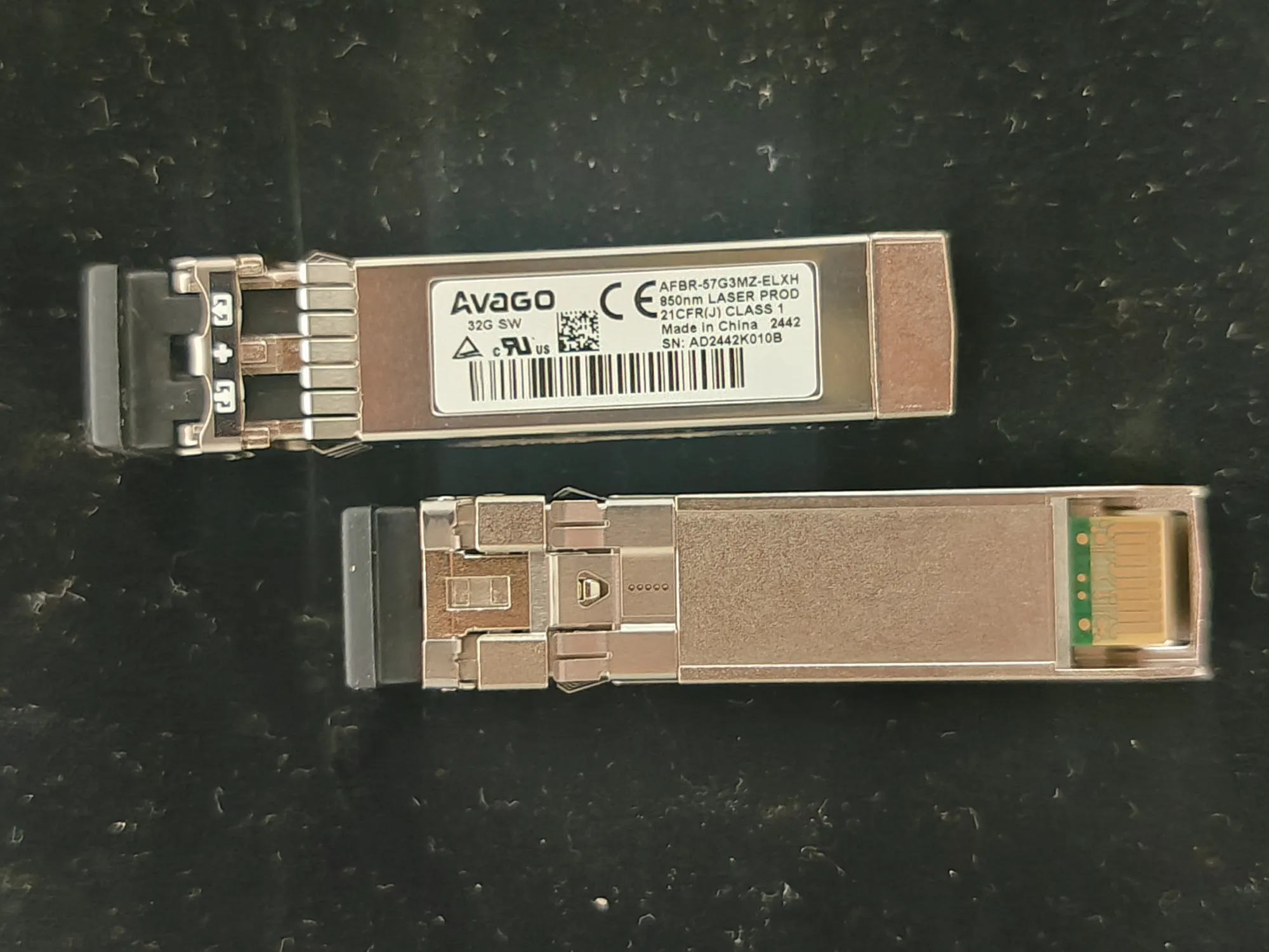 NEW AVAGO Transceiver HBA SFP Fiber Channel 32G AFBR-57G3MZ-ELXH Emulex 32GB 850NM Fiber Optical Card Module