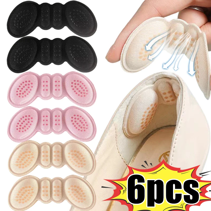 

5pairs Butterfly High Heel Insoles Adjust Size Heel Liner Grips Protector Foot Care Anti Sticker Heel Pad Keep Abreast Heel Pads