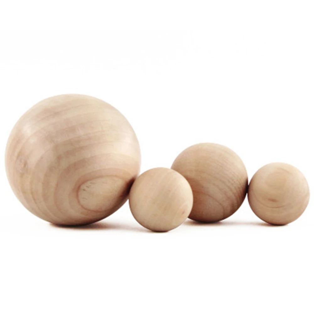 Handmade Wooden Ball Diy Without Holes Round Wooden Solid Wood  Jewelry Making Carving Natural Ball Round  Beads 6-60mm1-1000pcs