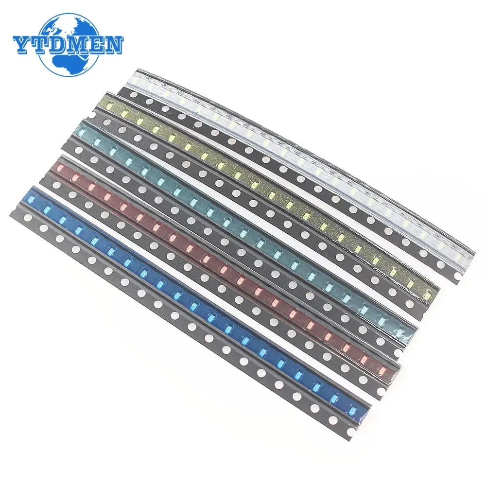 1206 1210 0603 0805 5730 SMD LED Set Red White Yellow Green Blue LED Light Emitting Diode Kit 5 Colors*20pcs=100pcs