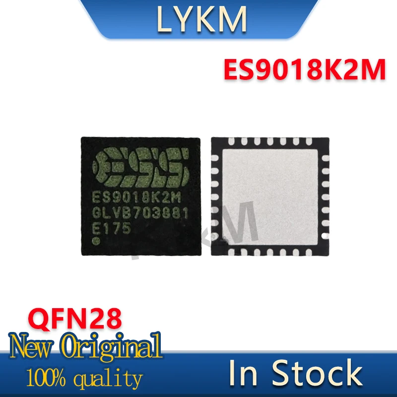 2-10/PCS New Original ES9018K2M QFN28 Audio conversion Audio decoding chip In Stock