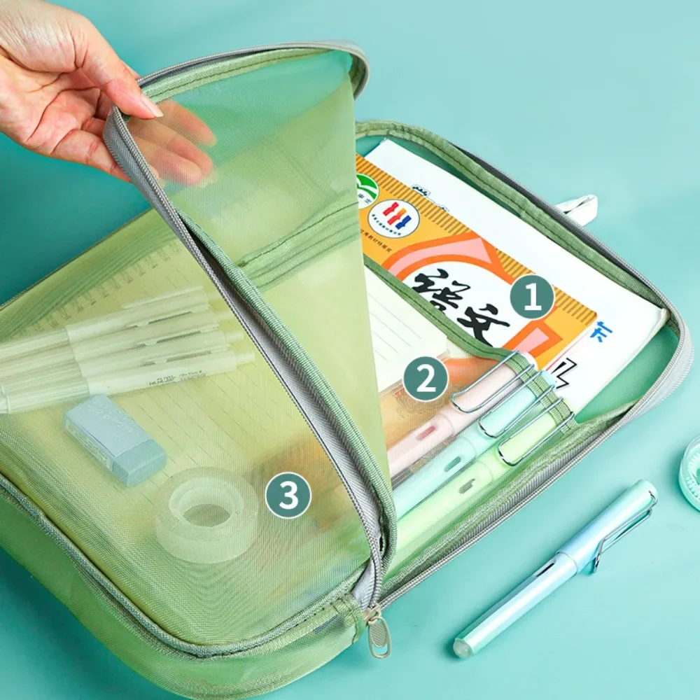 

Сетчатая сумка на молнии, многофункциональная Прозрачная Сумка для документов, портативная Вместительная Сумка для документов