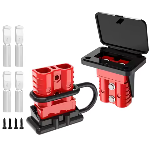 Anderson 50A Quick Disconnect Battery Connector with Plug Mounting Panel Battery Cable Connector Battery Terminal Connector