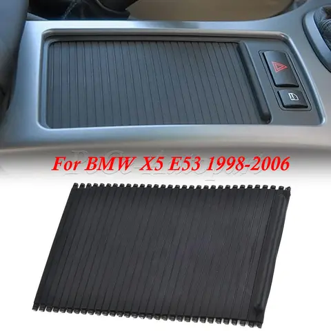 BMW X5 E53 1998-2006 신차 센터 콘솔 커버 슬라이드 롤러 블라인드 커버 워터 컵 홀더 커튼 51168408026 51168402941