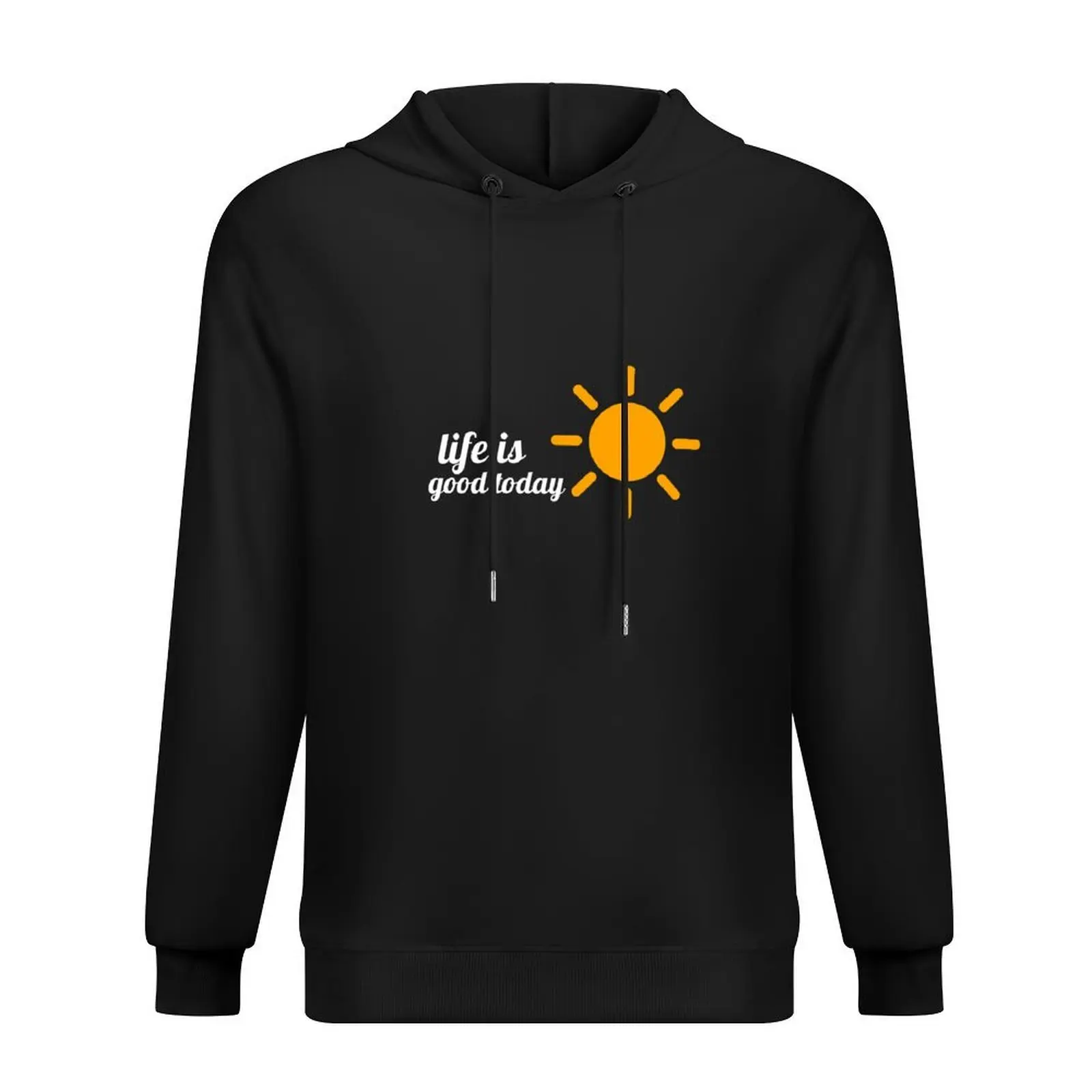 

life is good yellow Hoodie men clothing mens clothes men's coat men's sweat-shirt hoodie man