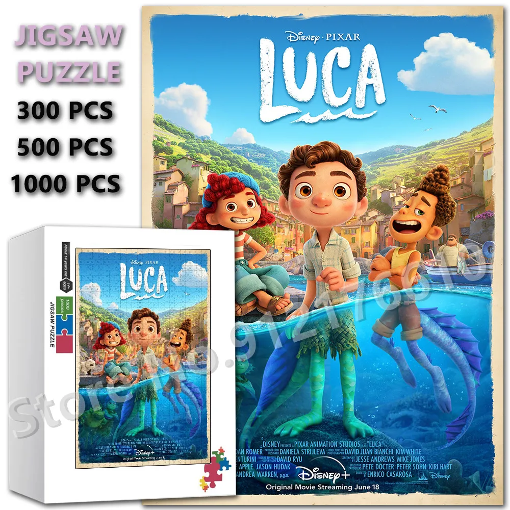 

Luca Disney аниме фильмы пазлы 108/200/300/500/1000 шт семейные игры игрушки головоломки распаковка образовательный подарок