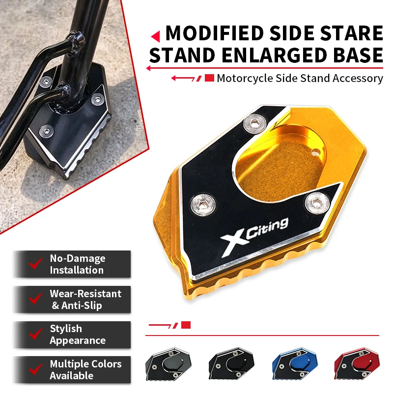 For Xciting 250 300 350 400 400i 250i 300i 350i Motorcycle Accessory CNC Kickstand Side Stand Extension Enlarge Pad
