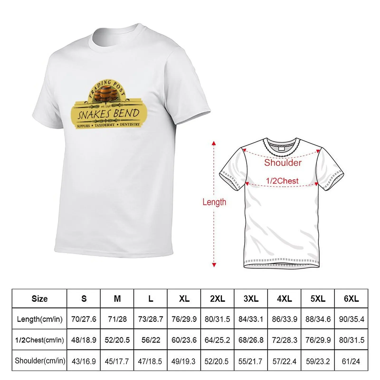 Almost Heroes - Snakes Bend Trading Post T-Shirt customs vintage anime shirt Short sleeve tee men