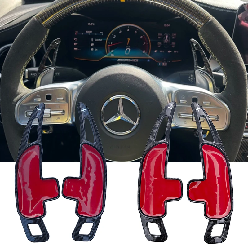 عجلة توجيه سيارة التحول مجداف شيفتر تمديد لمرسيدس بنز AMG A35 A45 C63 E63 S63 G63 C43 CLA GLA GLC GLS GLE 2016-2019
