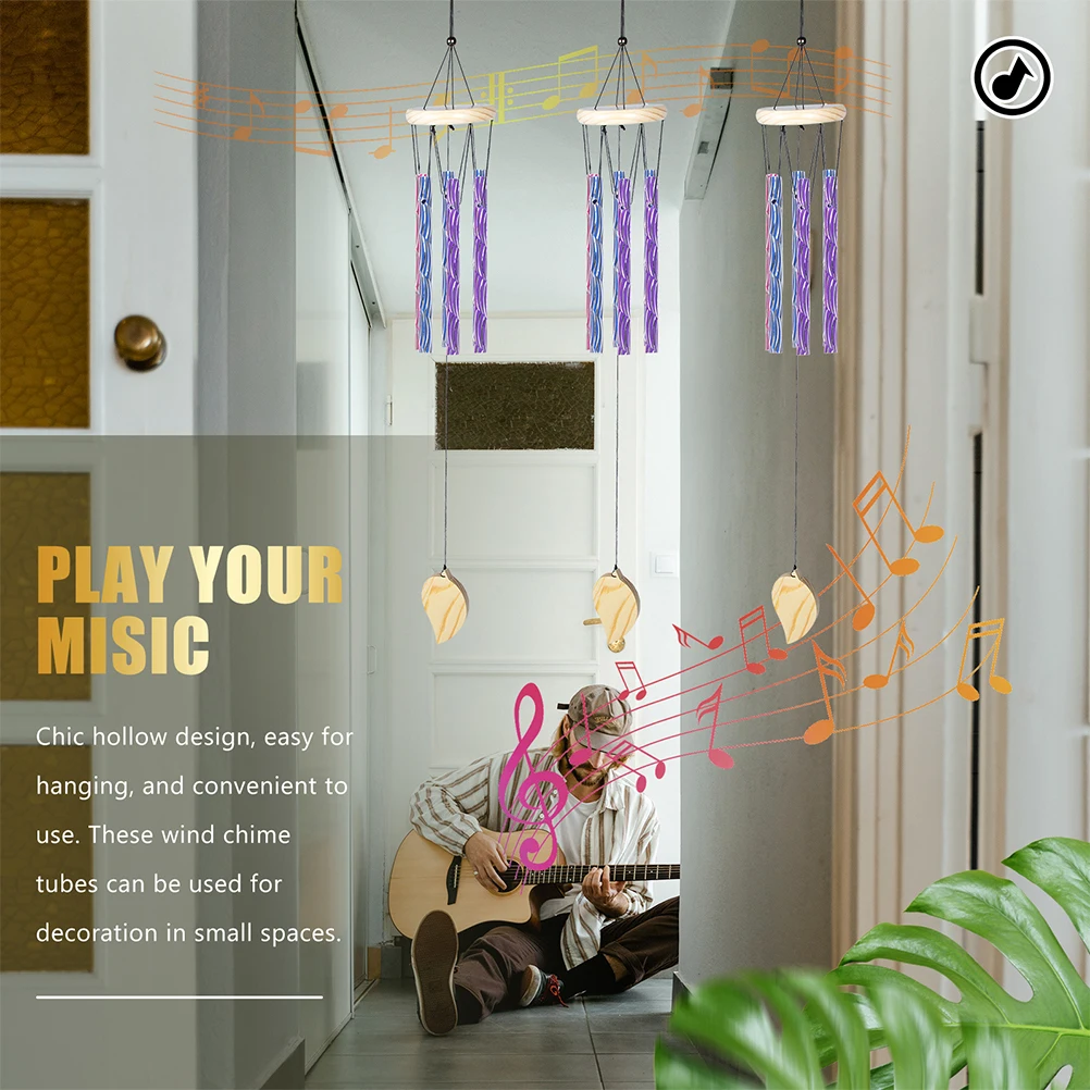 

50 Pcs Wind Chime Ornament Sturdy Tube Colored Tubes Crafts Component for Aluminum Windchime Bulk