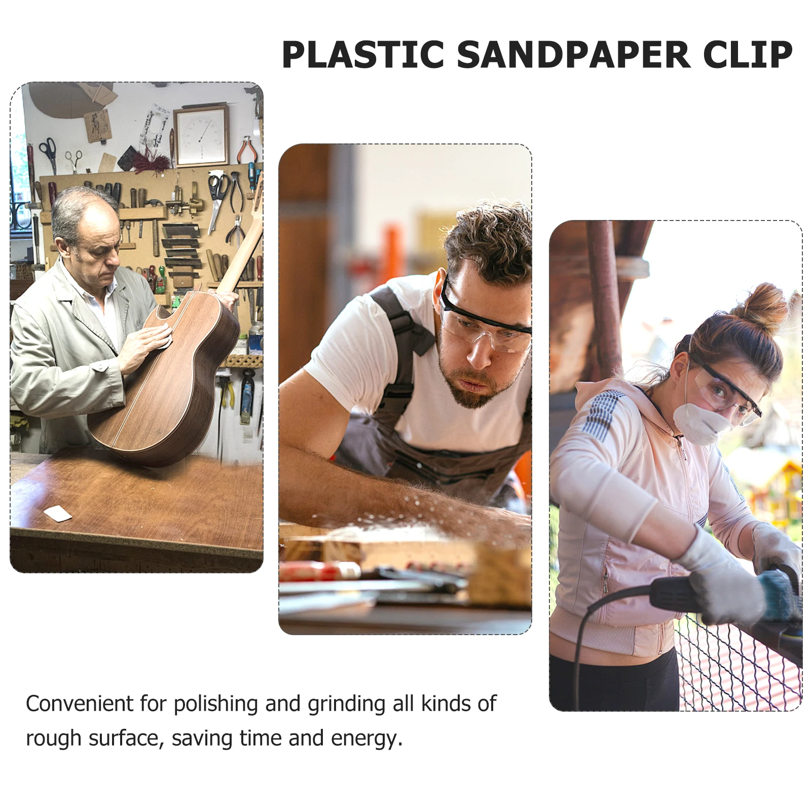 

S paper Plastic Grinding Polishing Tool 17mm S paper Clamp Holder Lightweight Rust Remover Dust Oxide Layer