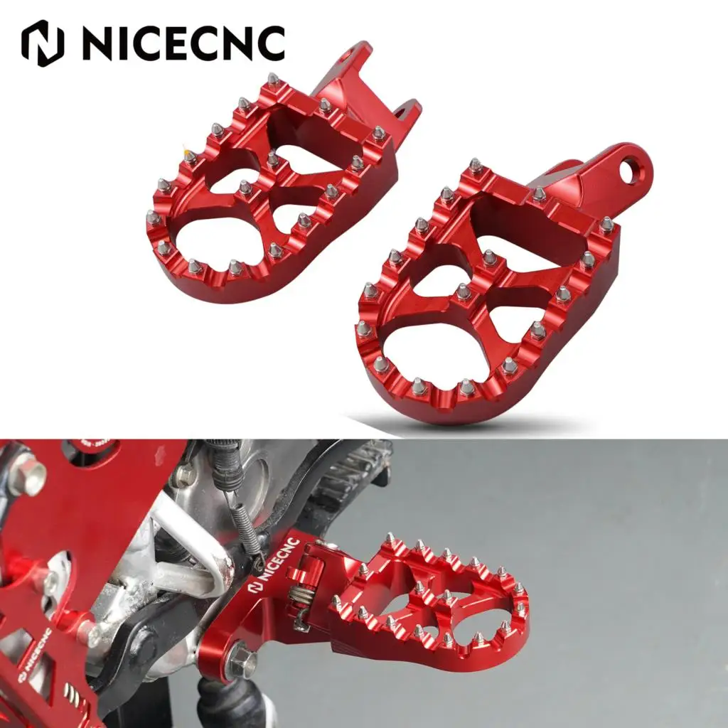 Nicecnc-ホンダ、フットペグ、ペダル、xr650l、xr、650r、600r、400r、250r、cr、80r、80r、85r、80rb、85rb、85rb、エキスパート、エキスパート用のフットレストとフットペグ