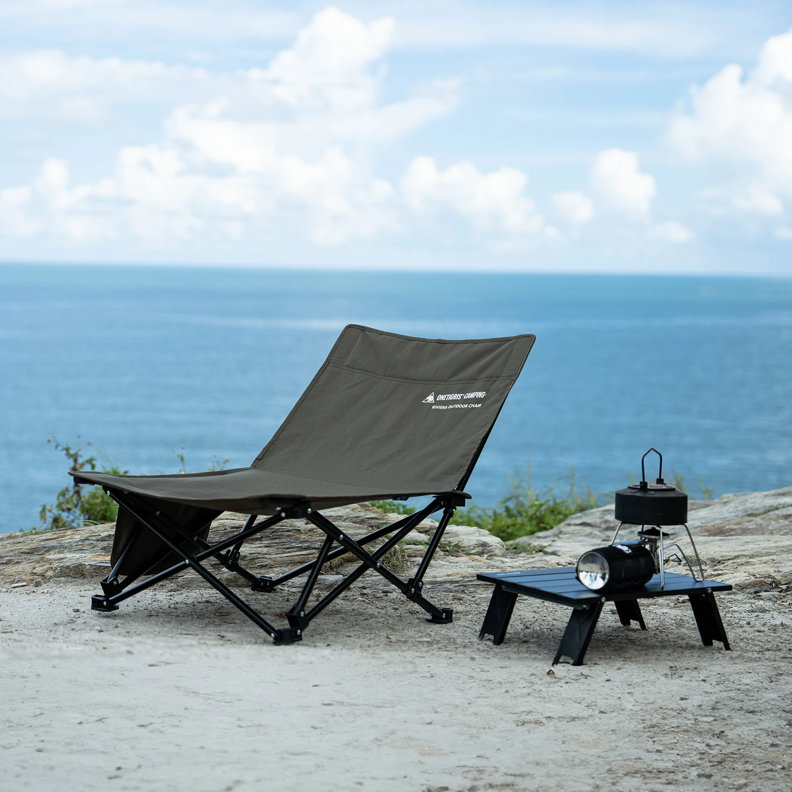 

OneTigris Portable Camping Chair Ergonomic Folding Recliner Chair for Travel Backpacking Hiking Beach Lawn Fishing Relaxing