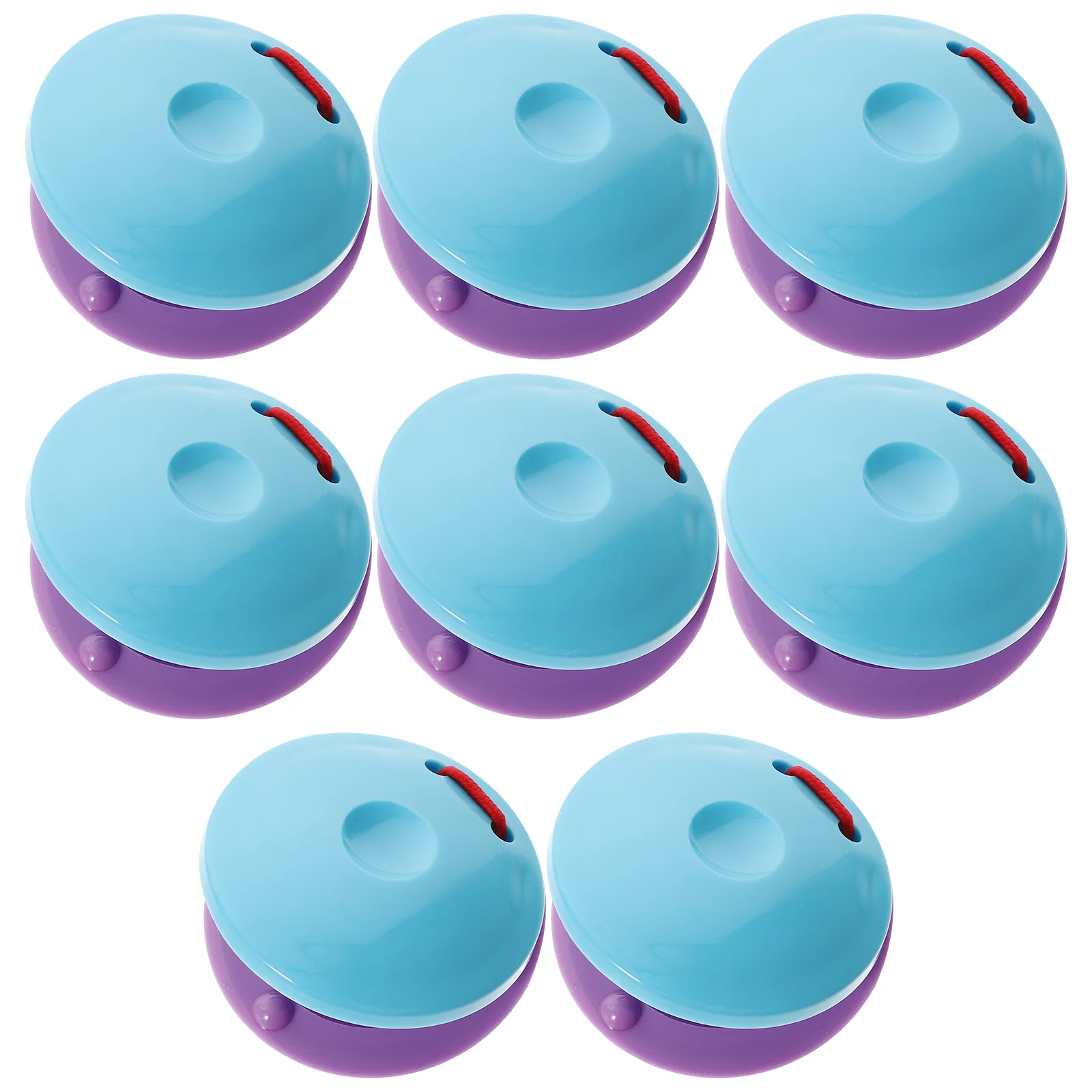 

8 Pcs Children's Round Sounder Plastic Castanet Castanets for Kids Finger Music Instruments Musical Percussion