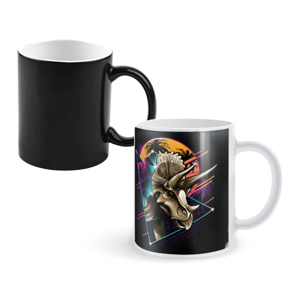 

Rad TriceratopsCoffee Mugs And Mug Creative Color Change Tea Cup Ceramic Milk Cups Novelty Gifts