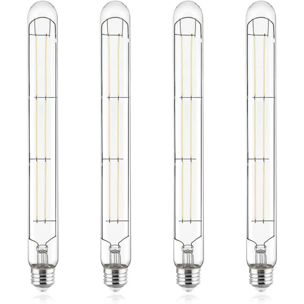 

Vintage T9 Long LED Tube Light Bulbs 60W Equivalent, 5000K Bright White, 800 Lumens, Dimmable Edison Tubular Light Bulbs 7W, Cle