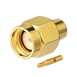 Bingfu SMA Male Plug RF Coaxial Connector Solder Type for 0.141