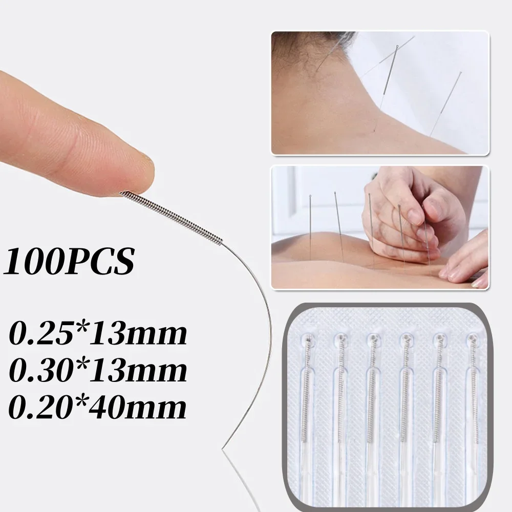 

100pcs 3Sizes Chinese Medicine Acupuncture Needles Non-Needle-Tubing Sterilization Package Version Health Care Needles