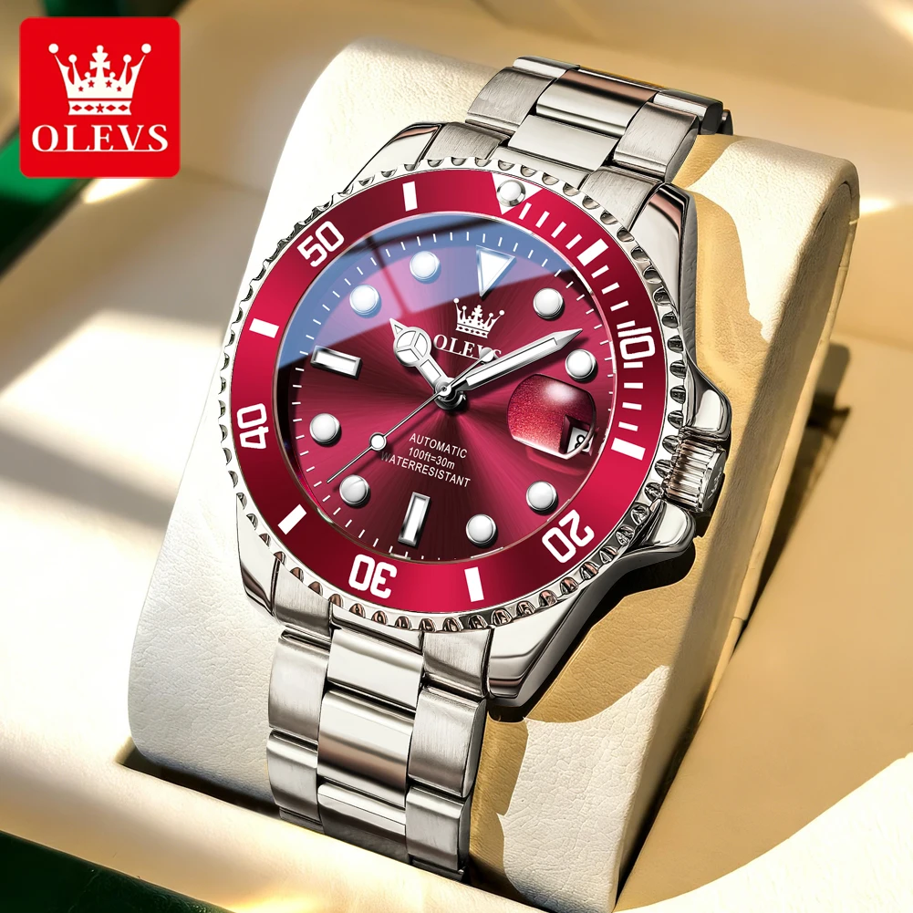 

OLEVS 6650 Boutique fashion wearable dial, stainless steel strap, men's automatic mechanical watch