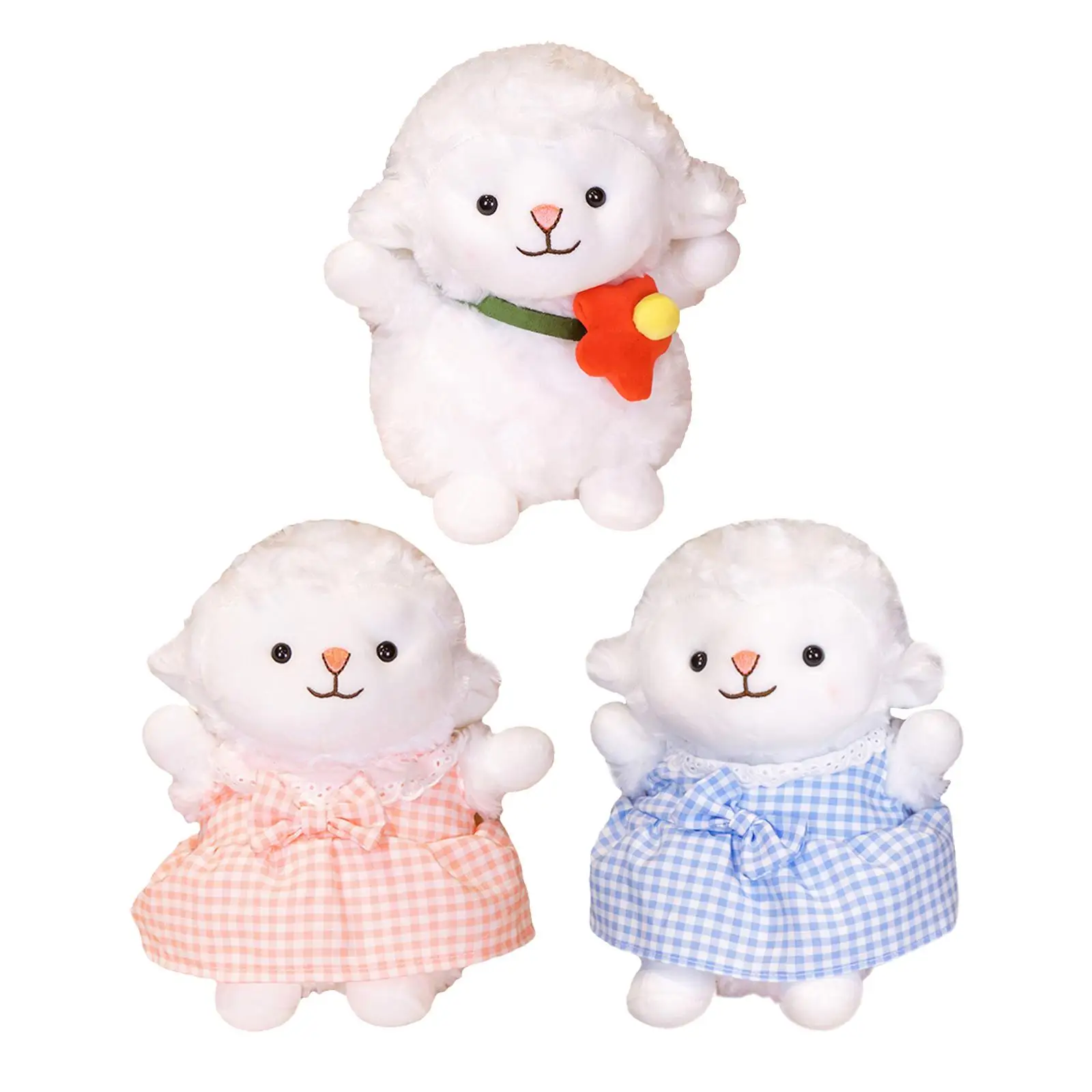 

Мягкая плюшевая кукла-ягненок, мягкие игрушки для малышей, подарки на день рождения для новорожденных