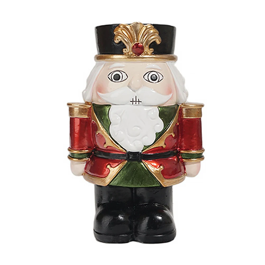 

Nutcracker Holder Resin Crafts Christmas Decoration Tabletop Stand for Winter Party Candlestick Holder