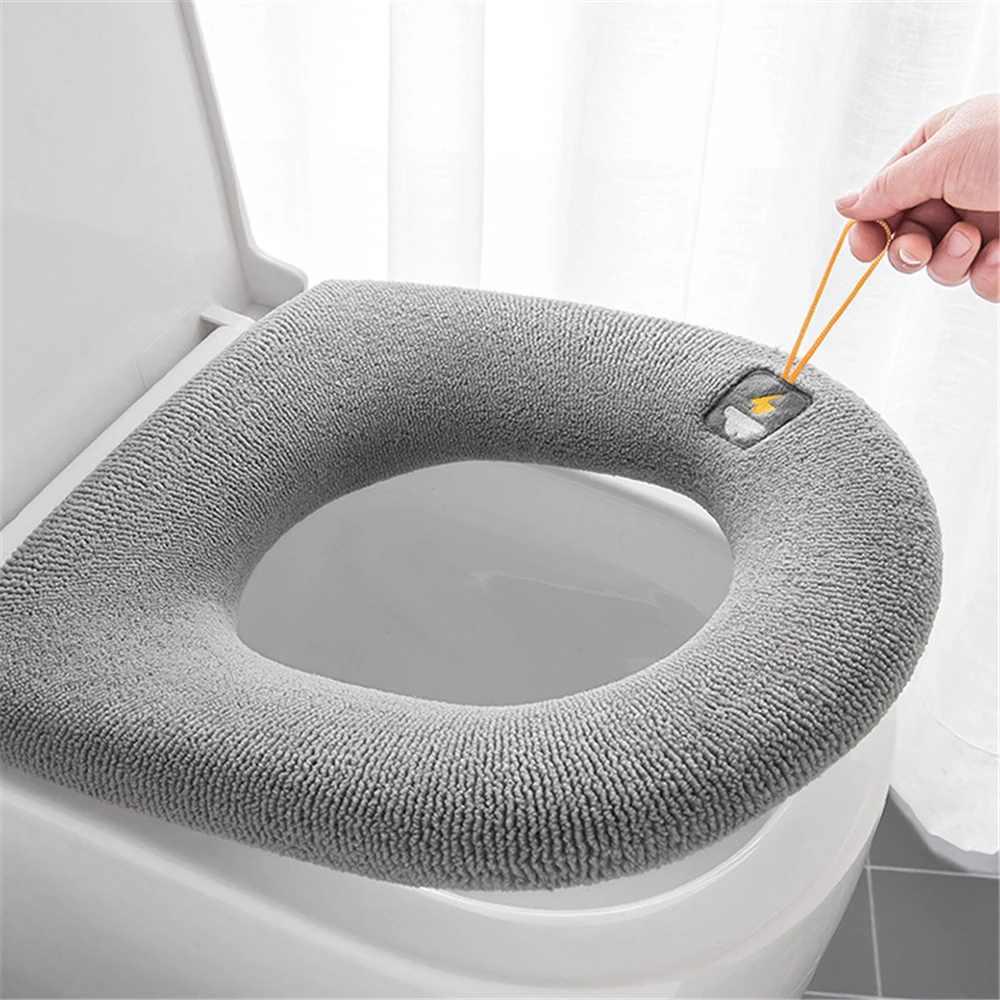 Universal Wc Sitzkissen Herbst Winter Saison Dicken Sitzbezug Gestrickte Wc Sitzkissen Waschbar Haushalt Wc Kragen