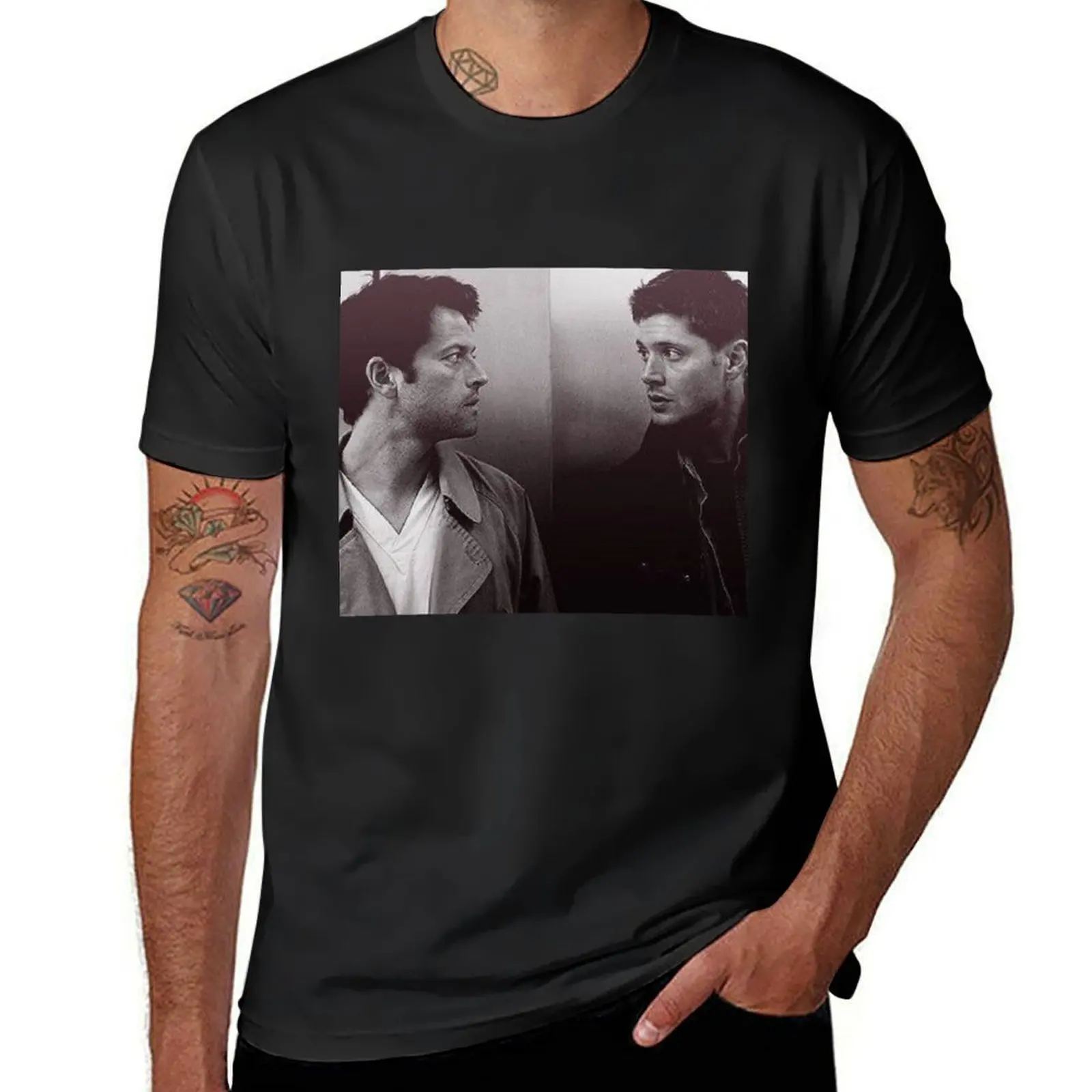 Destiel T-Shirt customizeds sublime Aesthetic clothing Men's cotton t-shirt