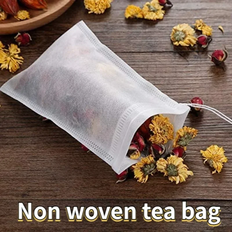 

100pcs Non-woven Fabric Bags for Brewing Tea Disposable Boiling Filtering Bags Boiling Soup Brine Bags Tea Packaging Tea Filter