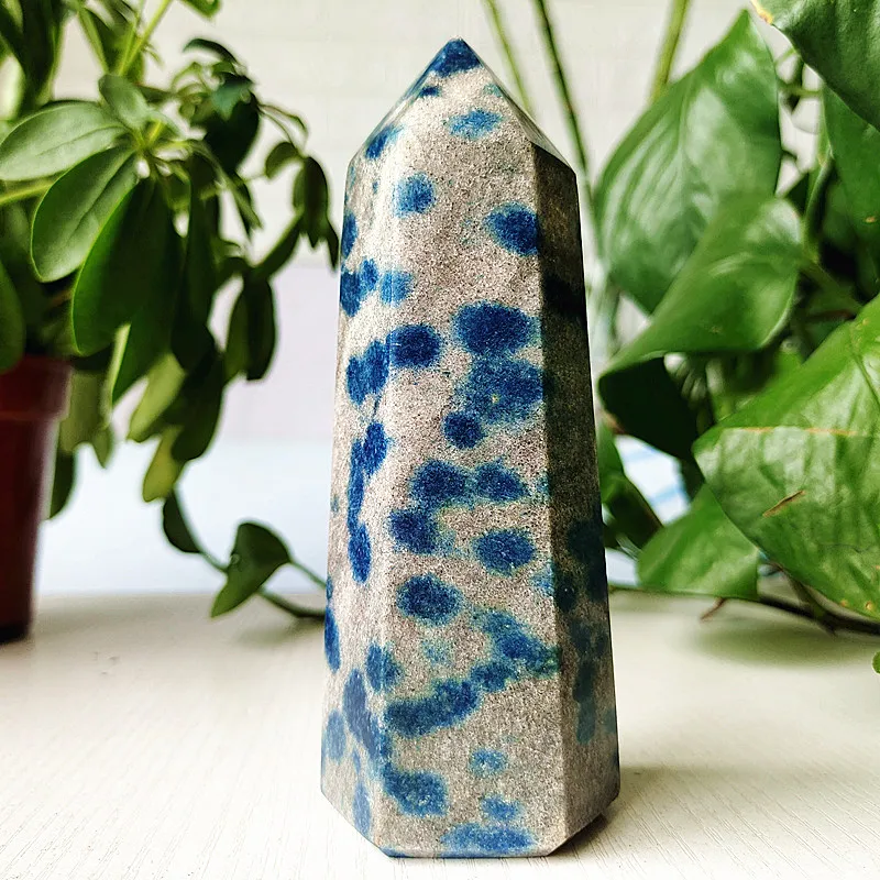 Natural Stone K2 Wand Point Crystal Tower Sorcery Spiritual Meditation Healing Square Tower Feng Shui Crystal Room Decoration