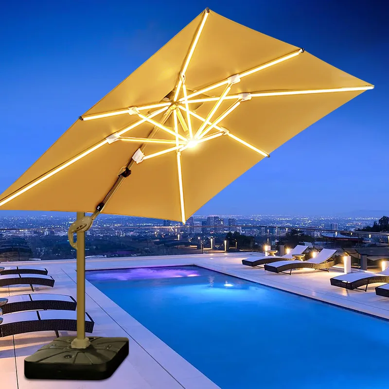 

Factory Bulk Sale Restaurant Hotel Cafe Coffee Shop Outdoor Garden Patio Swimming Pool Parasol Umbrella and Bases