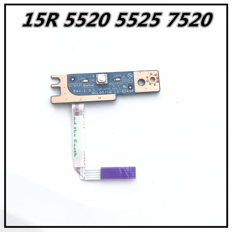 Laptop Power Button Board Switch Board Cable For Dell 15R 5520 5525 7520 Ls-8245p