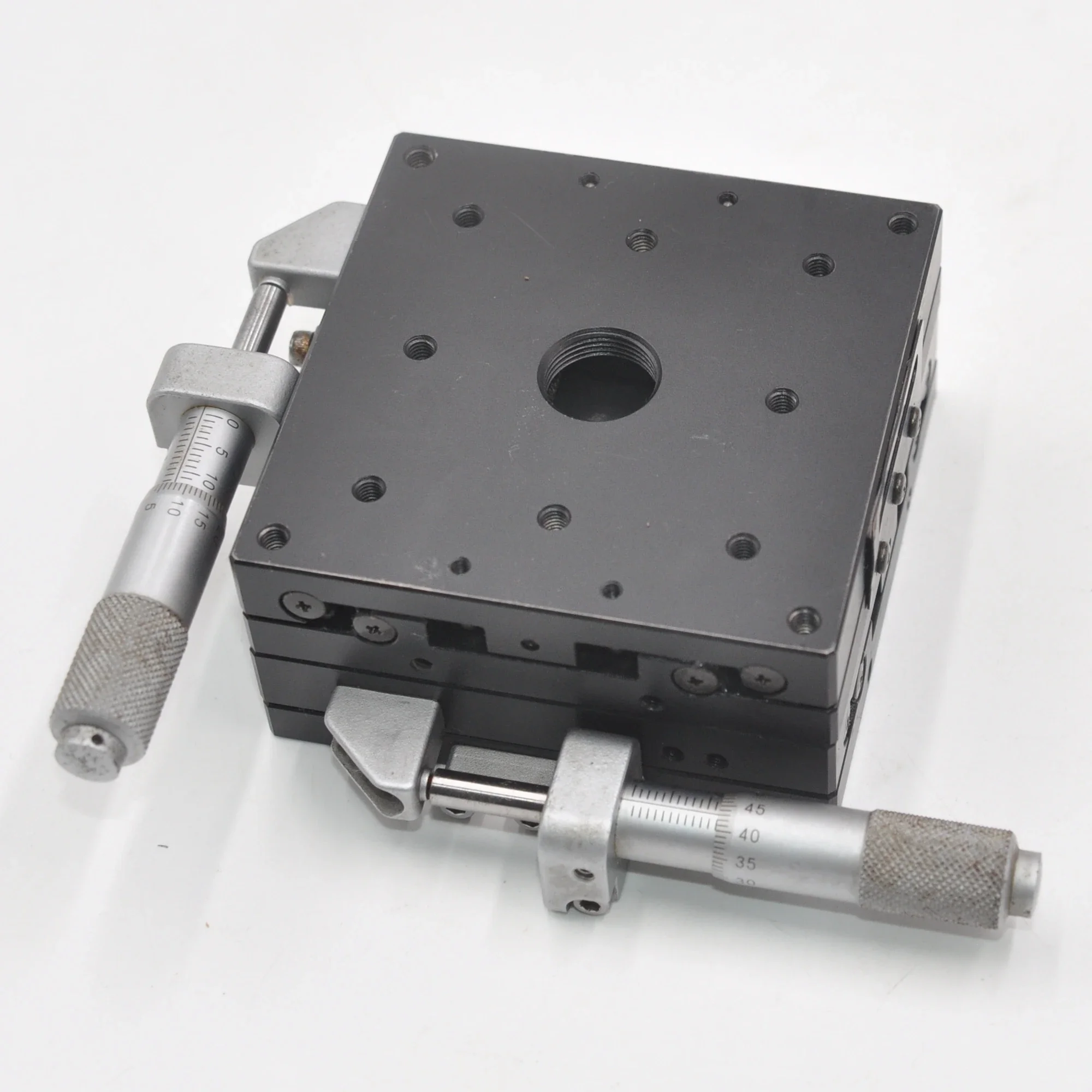 TSD-801S Sigma Manual X Y Axis Precision Optical Displacement Platform Cross Guide Rail Fine Adjustment Slide Table Iron