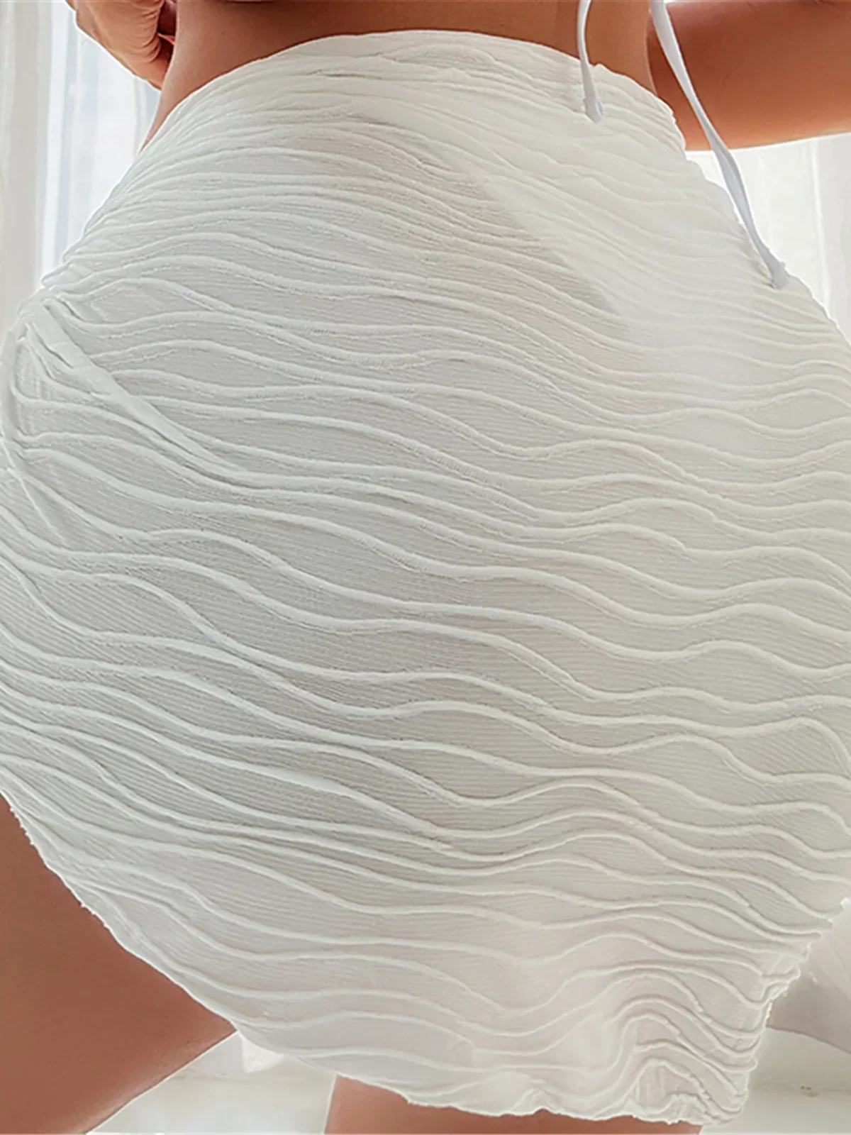 XS - L 새로운 섹시한 주름진 사롱 파레오 비치 커버 업 커버 업 비치 드레스 비치웨어 비치웨어 여성 여성 K4706